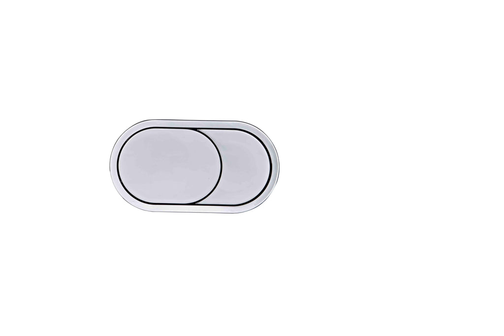 Oval Flush Button for Furniture - Chrome