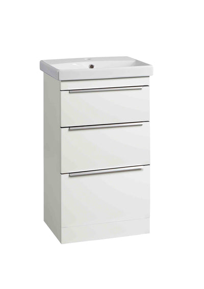500mm Type 3 Drawer Floor Mounted Unit - Whit
