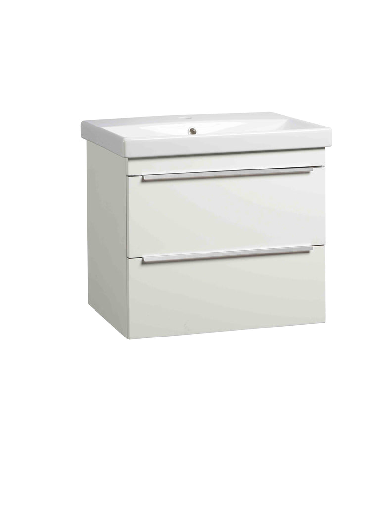 600mm Type 2 Drawer Wall Mounted Unit - White