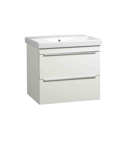 600mm Type 2 Drawer Wall Mounted Unit - White