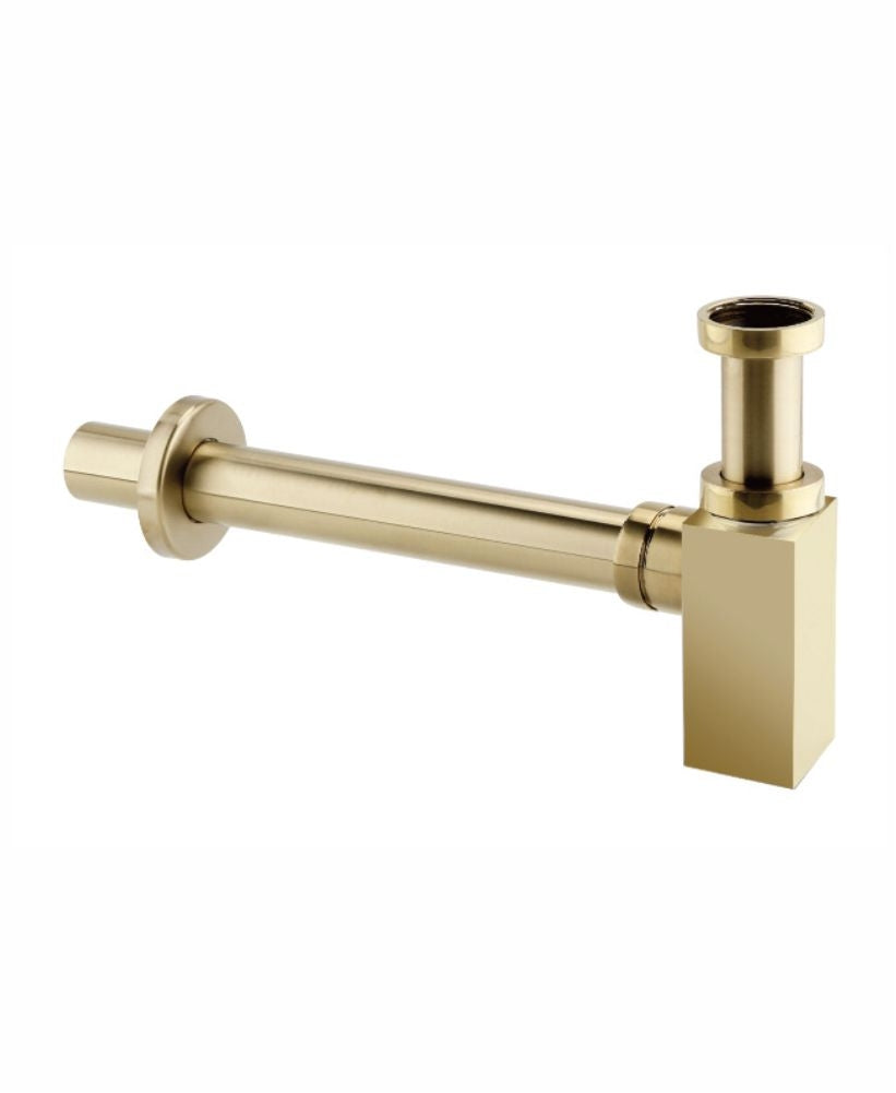 Sync Brass Square Bottle Trap Brushed Go