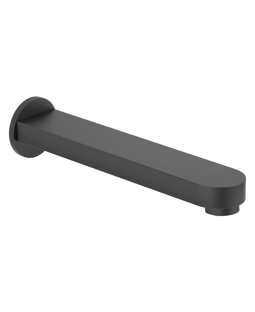 Norfolk Brass Bath Spout Round Matt Blac