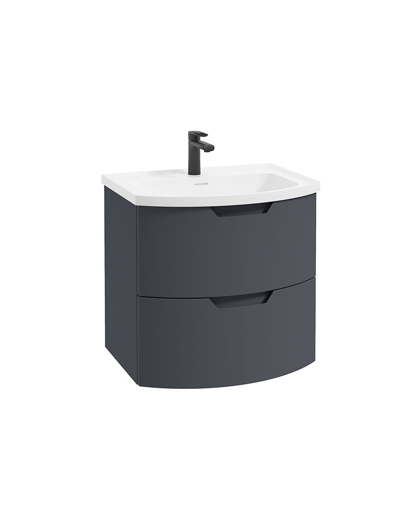 Arc 60cm 2 Drawer Wall Hung Vanity Unit