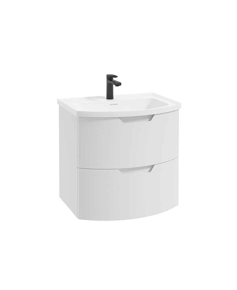 Arc 60cm 2 Drawer Wall Hung Vanity Unit