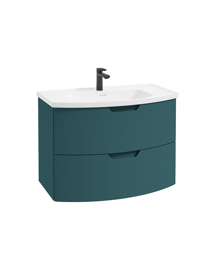 Arc 80cm 2 Drawer Wall Hung Vanity Unit