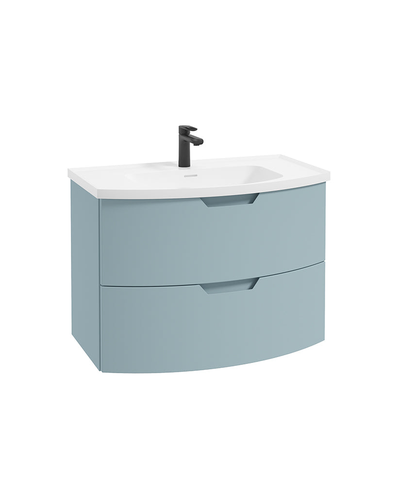Arc 80cm 2 Drawer Wall Hung Vanity Unit