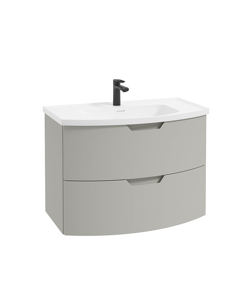 Arc 80cm 2 Drawer Wall Hung Vanity Unit