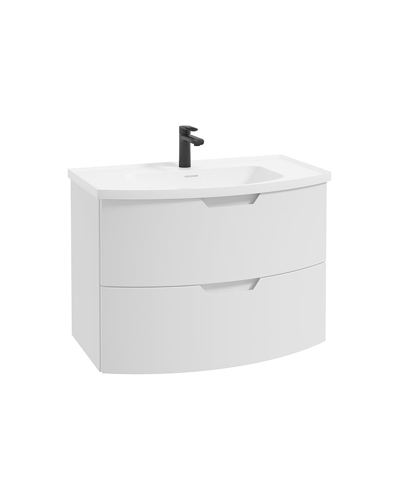 Arc 80cm 2 Drawer Wall Hung Vanity Unit