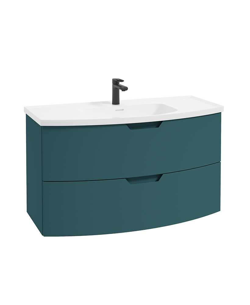 Arc 100cm 2 Drawer Wall Hung Vanity Unit