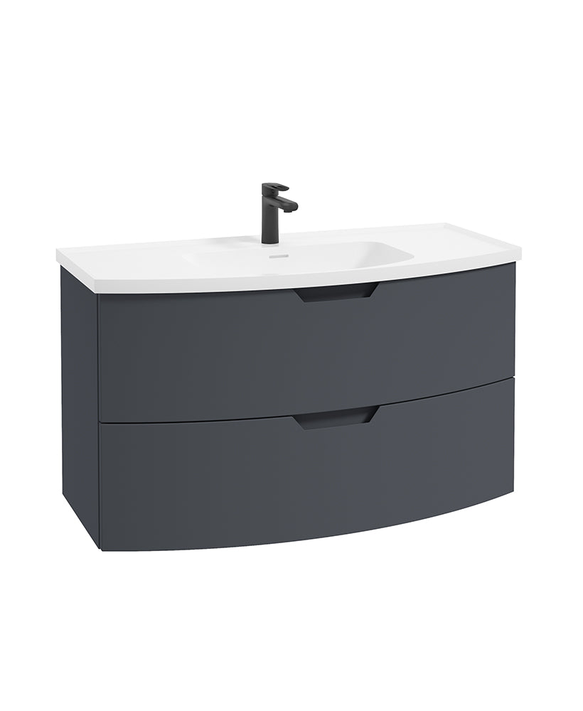 Arc 100cm 2 Drawer Wall Hung Vanity Unit