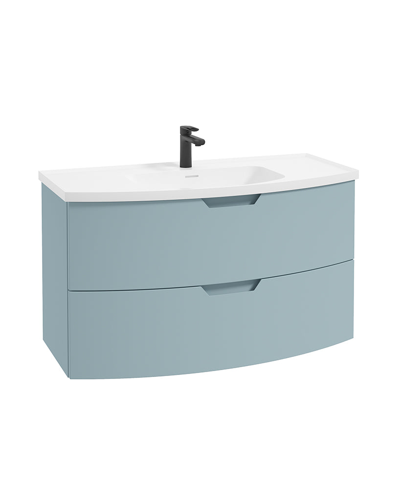 Arc 100cm 2 Drawer Wall Hung Vanity Unit