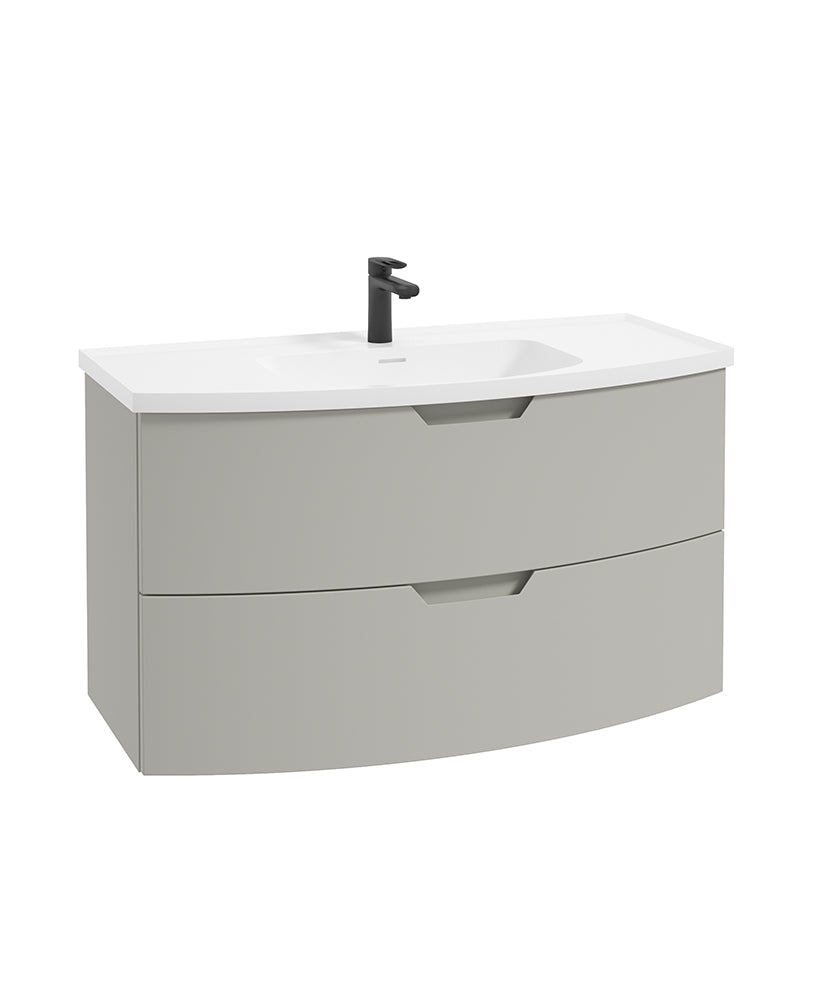 Arc 100cm 2 Drawer Wall Hung Vanity Unit
