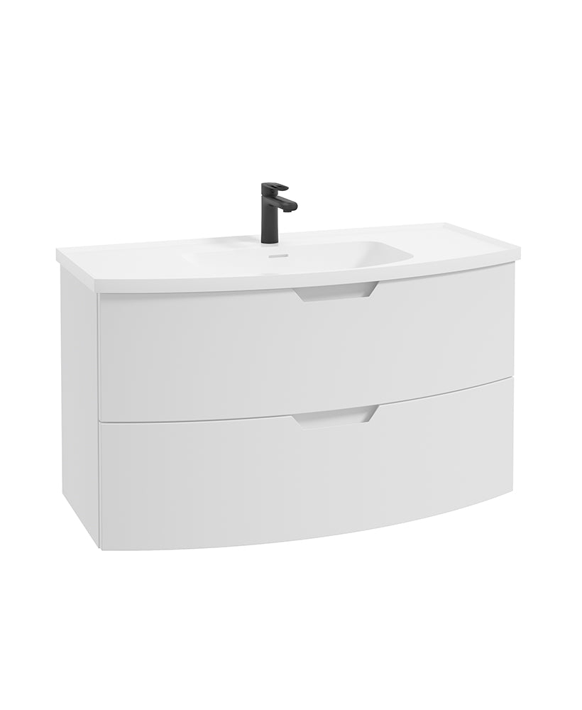 Arc 100cm 2 Drawer Wall Hung Vanity Unit