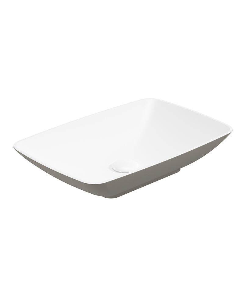 Skal Rectangle Wash Basin 600x400 White