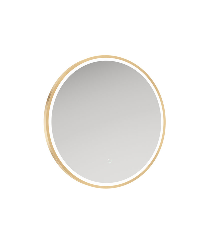 Astrid Beam Gold Round 600x600 Mirror