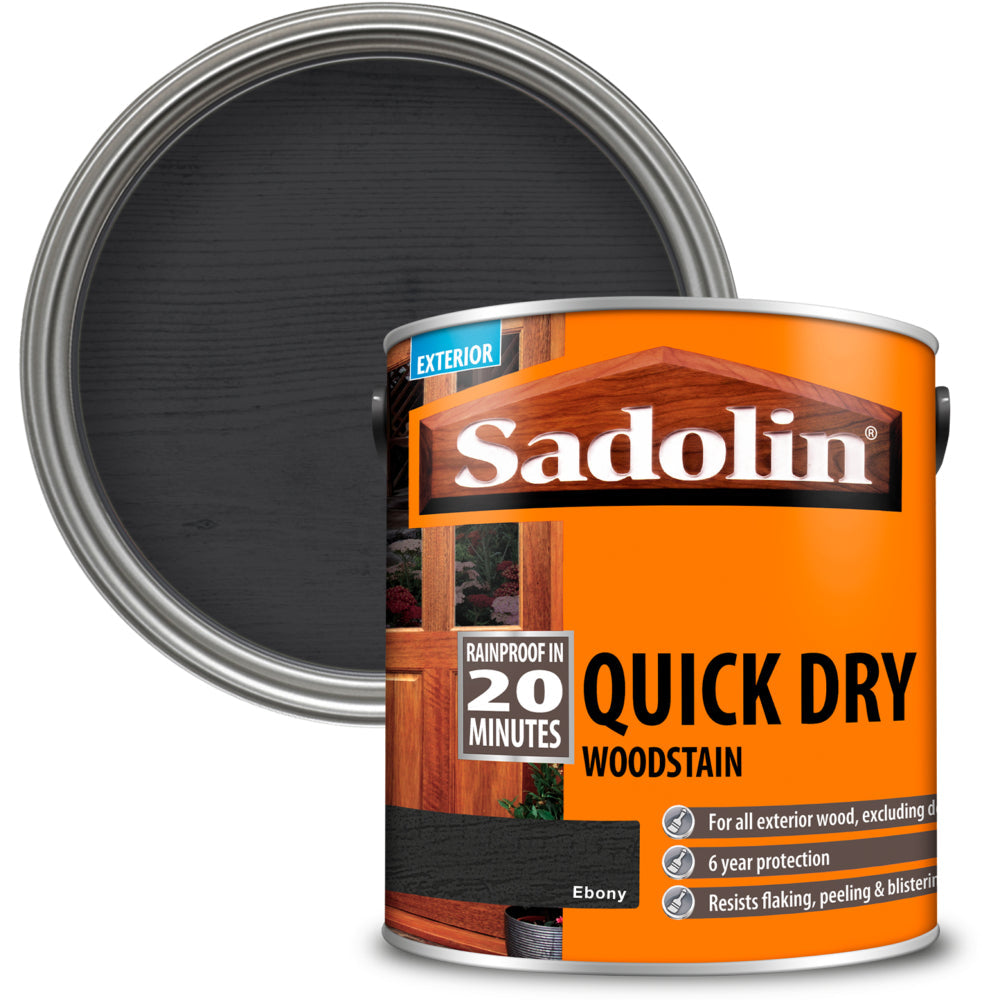 Sadolin Quick Dry Woodstain Ebony 2.5L