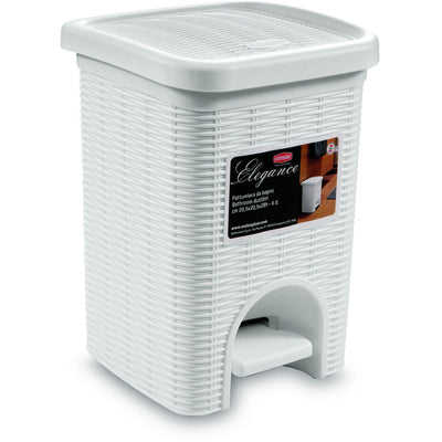 Dosco - Elegance Small Dustbin 6L 20.5 x 20 x 28cm White