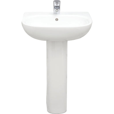 Washbasin & Full Pedestal - 55cm