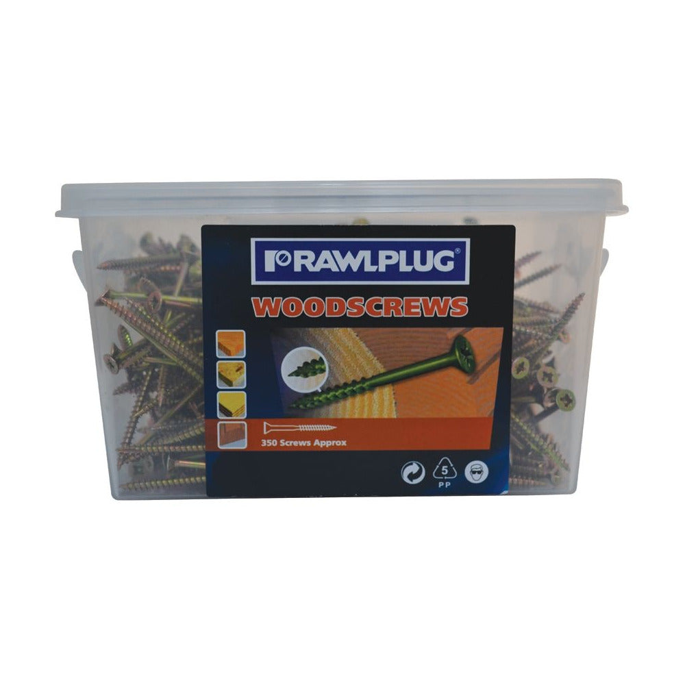 Rawlplug R-QCP Chipboard Screw 4.0 x 40 [Tub of 1000]