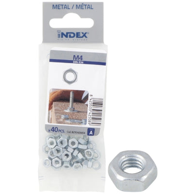 Index Prepack Hex Nut M6 Pack20