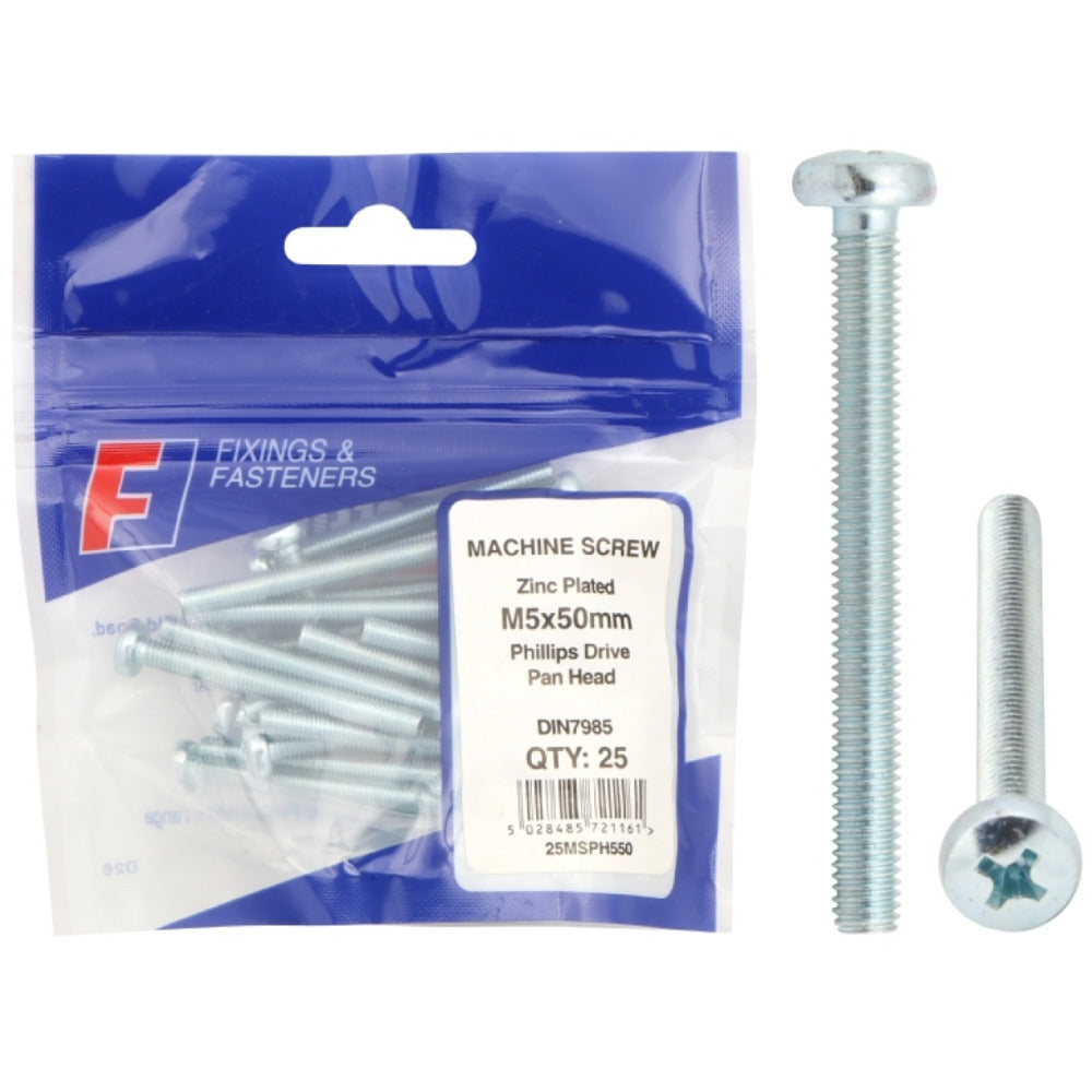 ForgeFix Machine Screws Pan Head M4x40mm (Bag25)