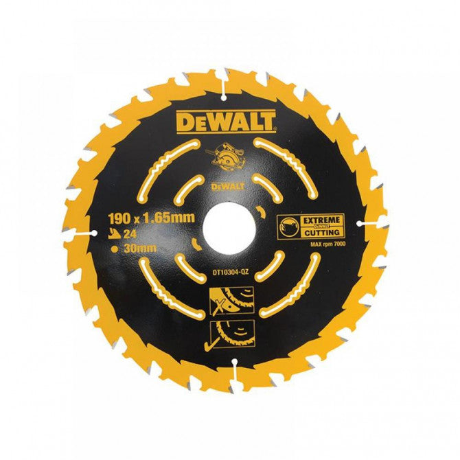 DEWALT EXTREME 24T 190MM SAW BLADE