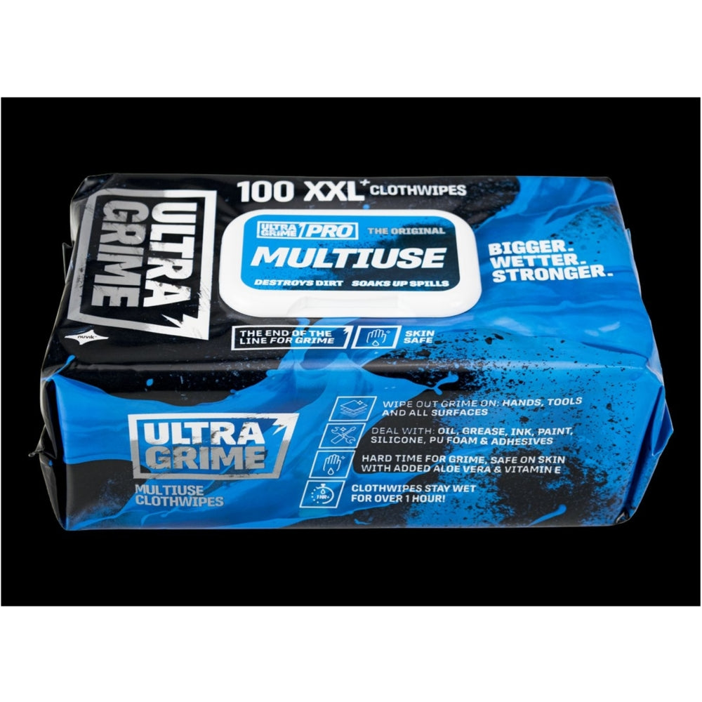 Ultra Grime - PRO XXL+ Multiuse Cloth wipes 100 Pack