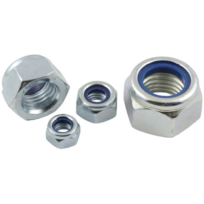 Tucks - M6 Hex Nylon Insert Nut inTin Zinc Plated DIN985 (Box100)