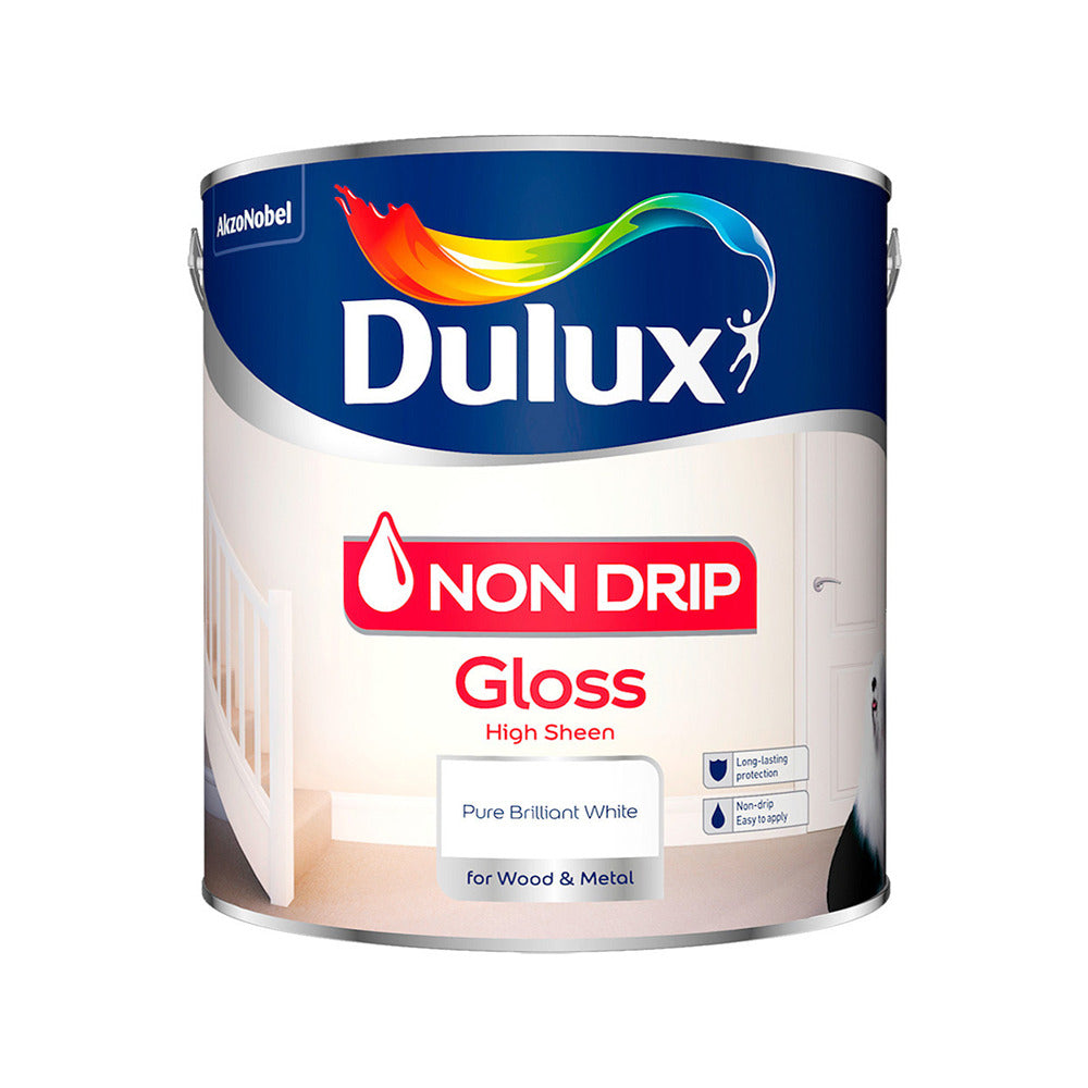 Dulux Non Drip Gloss Pure Brilliant White 2.5L