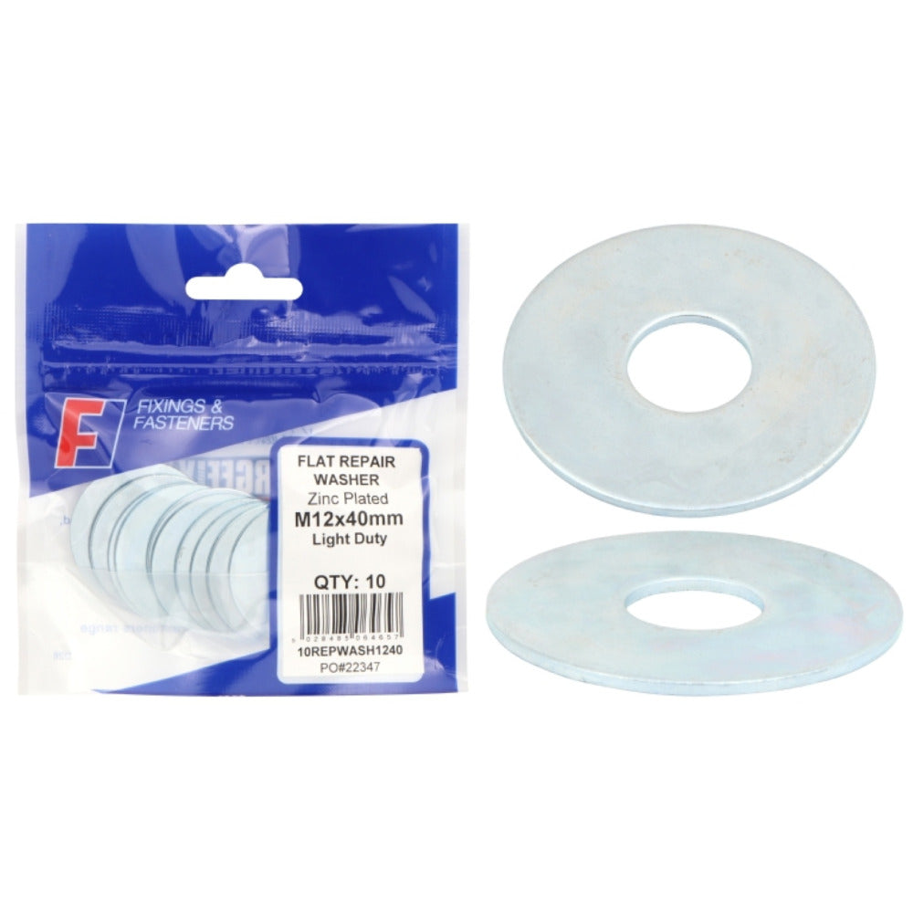 ForgeFix Prepack Repair Washer Zinc Plated M12x40mm (Bag10)