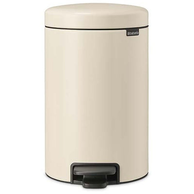 Brabantia - NewIcon Pedal Bin 12L, Plastic Bucket - Soft Beige