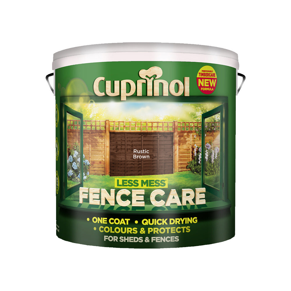 Cuprinol Less Mess Fence Care Rustic Brown 9L