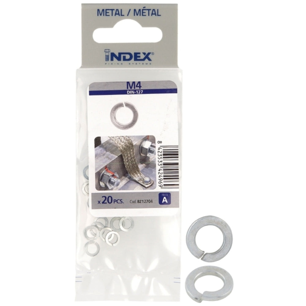 Index Prepack Spring Washer M10 Zinc Plated Pack5