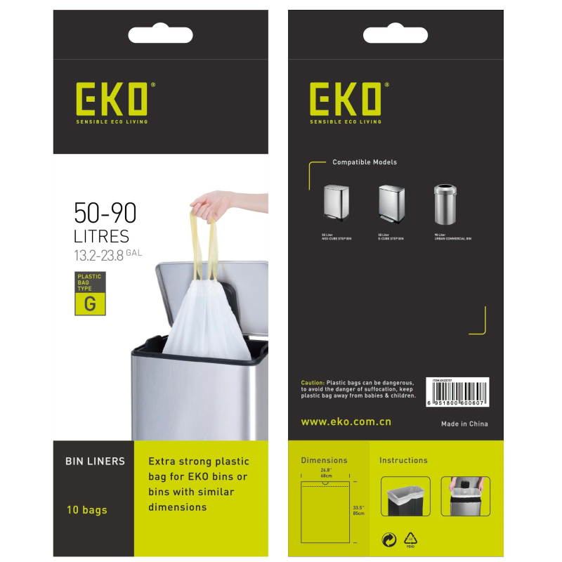 EKO Bin Liners Size G 50-90L 10 Pieces